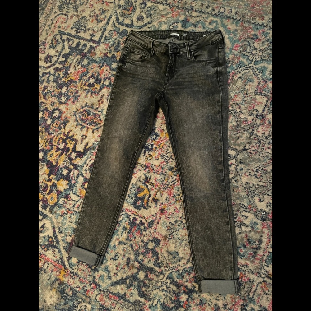 Old Navy Black Acid Wash Rockstar Super Skinny